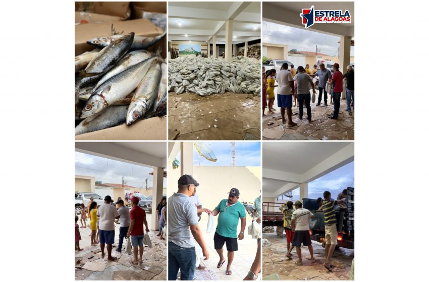 Prefeitura de Estrela de Alagoas entrega 20 toneladas de peixes para os estrelenses