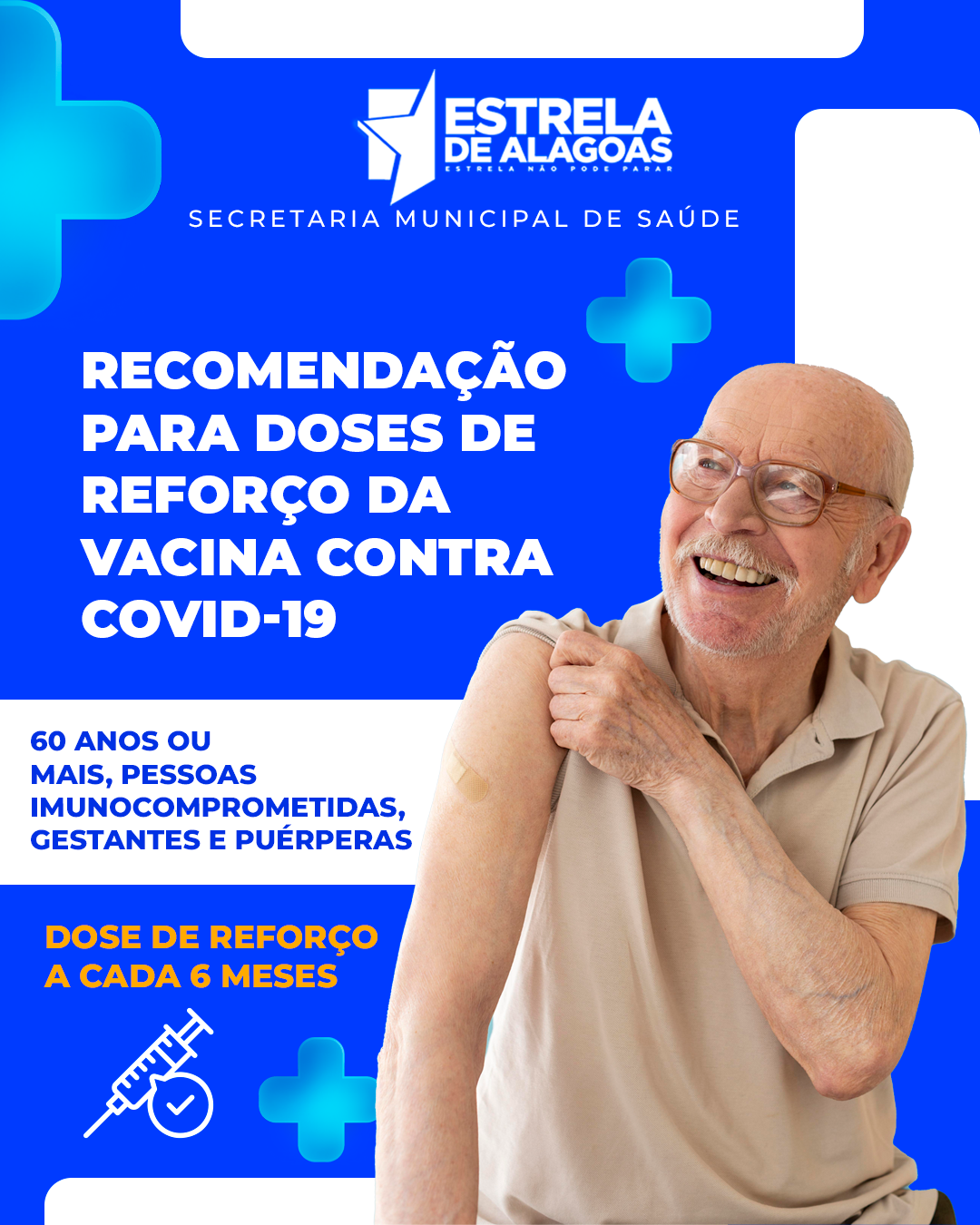 Secretaria de Saúde orienta sobre doses de reforço da COVID-19 em Estrela de Alagoas