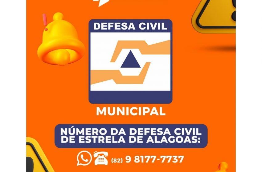 Número da Defesa Civil Municipal de Estrela de Alagoas