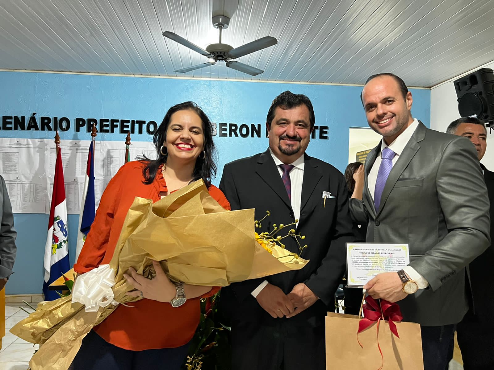 Prefeito Aldo Lira participa da entrega do Título de Cidadão Estrelense para o Dr. Denício Calixto de Oliveria