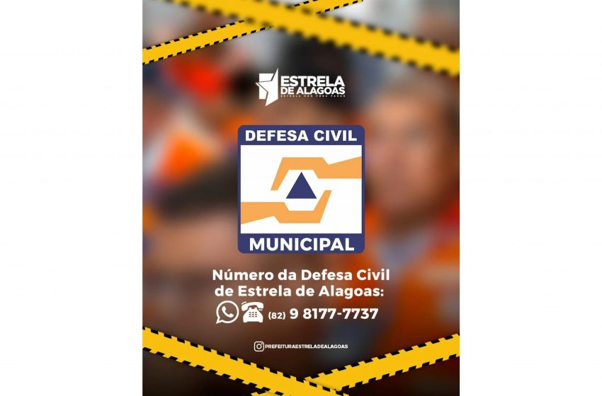  Contato da Defesa Civil Municipal de Estrela de Alagoas